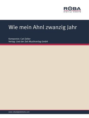 cover image of Wie mein Ahnl zwanzig Jahr